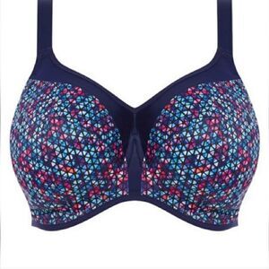 ELOMI plus size sports bra underwire bra navy blue size 36J